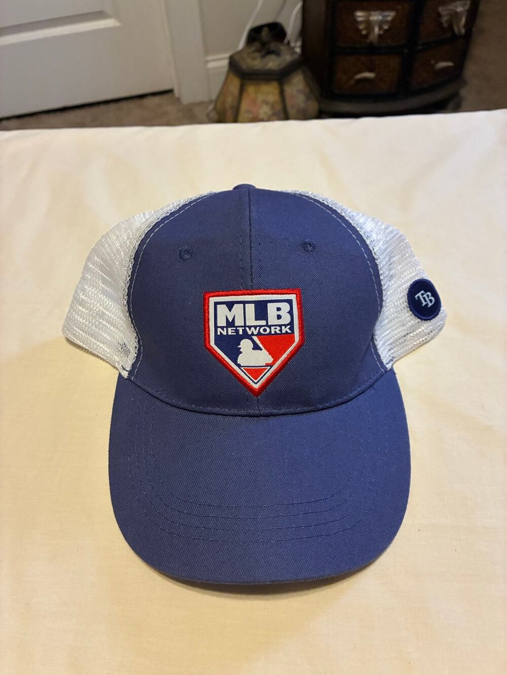 MLB Network Tampa Bay Rays Trucker Hat Snapback Mesh Baseball Cap Blue White